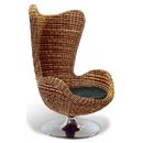 Tokyo rattan extra large swivel chair