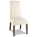 FurnitureToday Tokyo Walnut Ivory Leather Chair