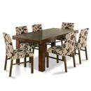 FurnitureToday Tokyo Walnut Low Back Chair Dining Table Set