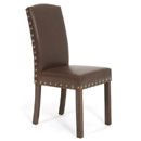FurnitureToday Toscana Collection brown leather studded dining