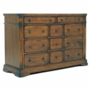 FurnitureToday Toscana Collection dark wood 11 draw chest