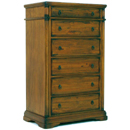 FurnitureToday Toscana Collection dark wood 6 draw chest