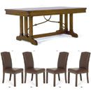 FurnitureToday Toscana Collection dark wood dining set