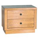 FurnitureToday Toulouse oak 2 drawer bedside
