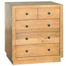 FurnitureToday Toulouse oak 2 over 3 chest of drawers