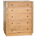 Toulouse oak 5 drawer chest