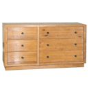 Toulouse oak 6 drawer dresser