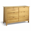 FurnitureToday Tuscany Oak 6 Drawer Dresser