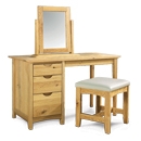 FurnitureToday Tuscany Oak Dressing Table Set
