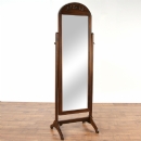 FurnitureToday Vanessa dark wood cheval mirror