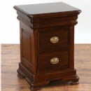 Vanessa dark wood high bedside cabinet