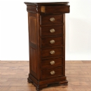 FurnitureToday Vanessa dark wood high chest of drawers