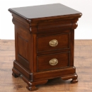 Vanessa dark wood low bedside cabinet