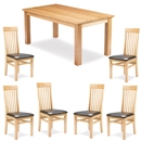 FurnitureToday Vegas Oak Dining Table Set