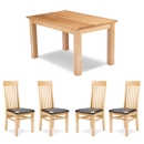 FurnitureToday Vegas Oak Small Dining Table Set