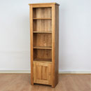 FurnitureToday Vermont Solid Oak 1 Door Bookcase