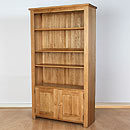 FurnitureToday Vermont Solid Oak 2 Door Bookcase
