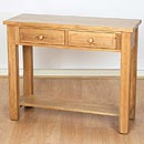 FurnitureToday Vermont Solid Oak Console Table