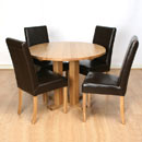 FurnitureToday Vermont Solid Oak Round Dining set