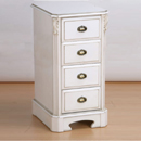 FurnitureToday Versailles white painted 4 drawer chest of drawers