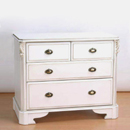 FurnitureToday Versailles white painted 4 drawer split chest