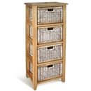 FurnitureToday Vintage pine 4 basket drawer chest
