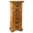 FurnitureToday Vintage pine 6 drawer tall chest of drawers