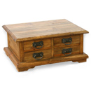 FurnitureToday Vintage pine 8 drawer coffee table