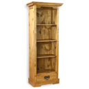 Vintage pine single bookcase with 1 drawers