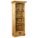 Vintage pine single bookcase with 1 drawers