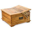 FurnitureToday Vintage pine square trunk coffee table