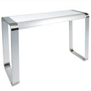 White and Chrome Console Table 