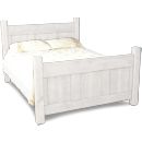 FurnitureToday White Painted Junk Plank Panel Bed