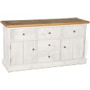 White Painted Plank 4 Drawer 2 Door Unit