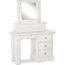 FurnitureToday White Painted Rustic Plank Dressing Table set