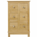FurnitureToday Winchester solid oak CD storage unit with 6