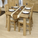 FurnitureToday Winchester solid oak extendable dining set