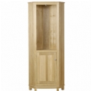 FurnitureToday Winchester solid oak tall corner unit with door