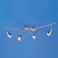 Fusion 4 Light Folded Bar Brushed Chrome Effect