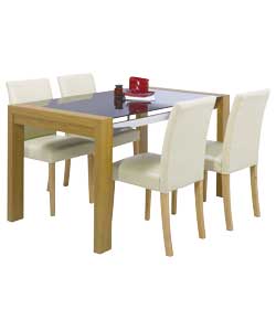 Fusion Dining Table and 4 Winslow Cream Chairs