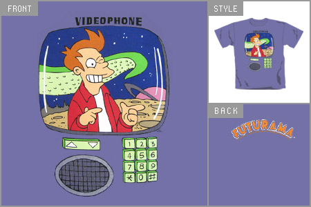 Futurama (Fry Video Phone) T-shirt brv_11983000