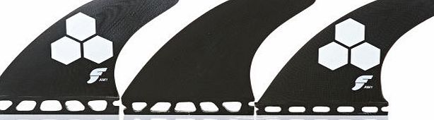 Futures AM1 Fiberglass Black Fin Set - Medium