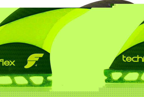 Futures F4 Techflex Fins - Fluro Yellow