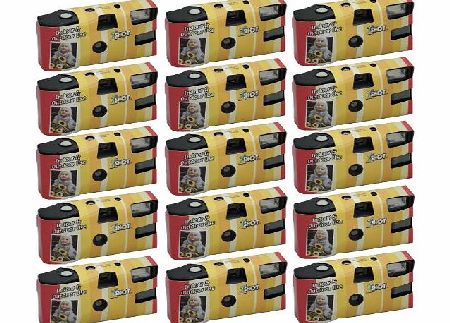 FV-Sonderleistung Family Cam First Shot Disposable Cameras with Flash 27 Exposures / 400 ASA Pack of 15