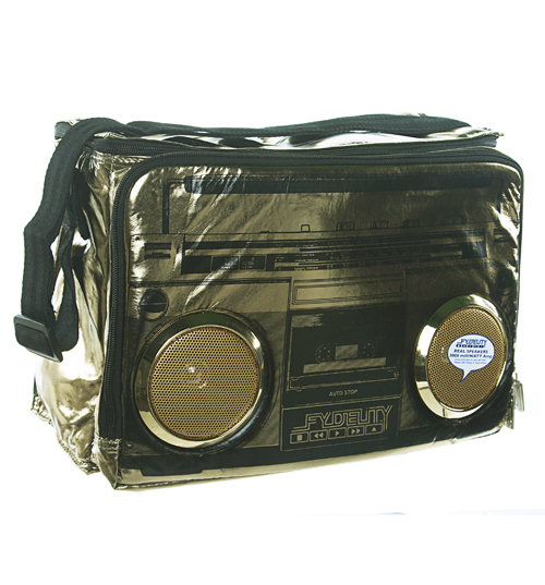 Fydelity Gold Retro Boombox Coolio Cooler With Working
