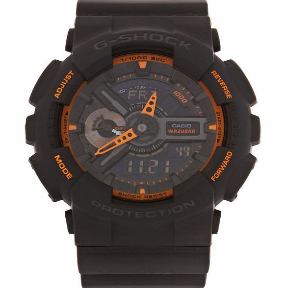 G-Shock Mens G-Shock Neon Sport Watch - Grey/orange