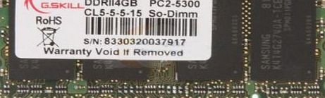 G-Skill 4GB G.Skill DDR2 PC2-5300 laptop memory module single (5-5-5-15) SQ Series