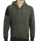 Black and Grey Stripe Hooded Sweatshirt