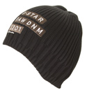 G-Star Black Cotton Beanie Hat