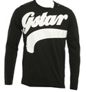 Black Long Sleeve T-Shirt with White Logo